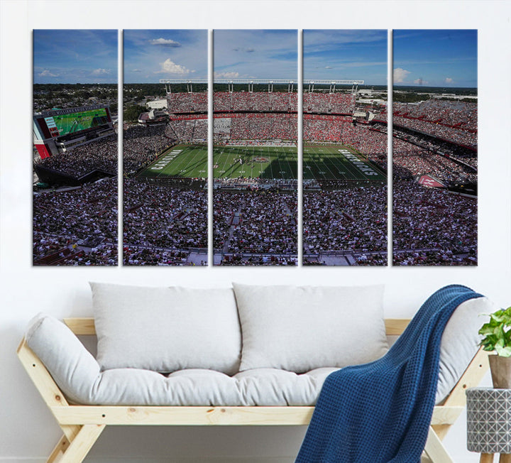 South Carolina Gamecocks Canvas Print, Williams–Brice Stadium American Football Stadium Wall Art Canvas Print College Football NCAA Prints