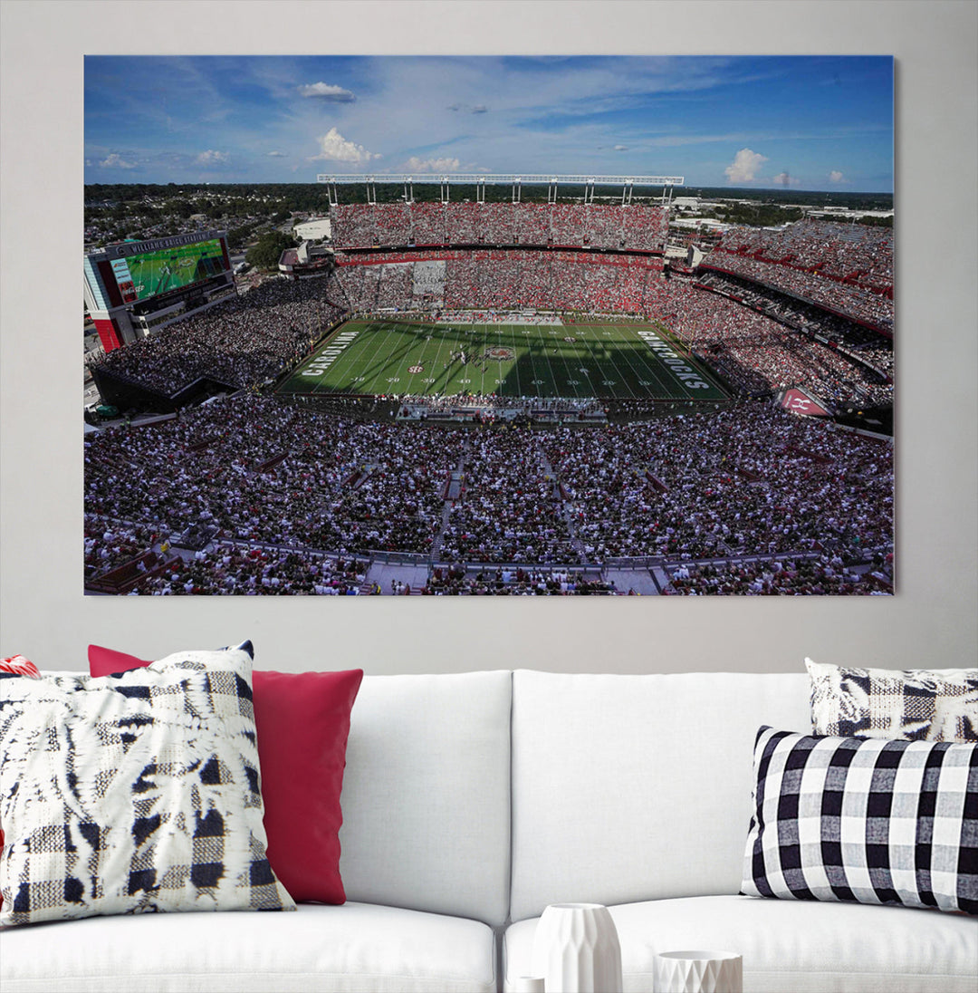 South Carolina Gamecocks Canvas Print, Williams–Brice Stadium American Football Stadium Wall Art Canvas Print College Football NCAA Prints