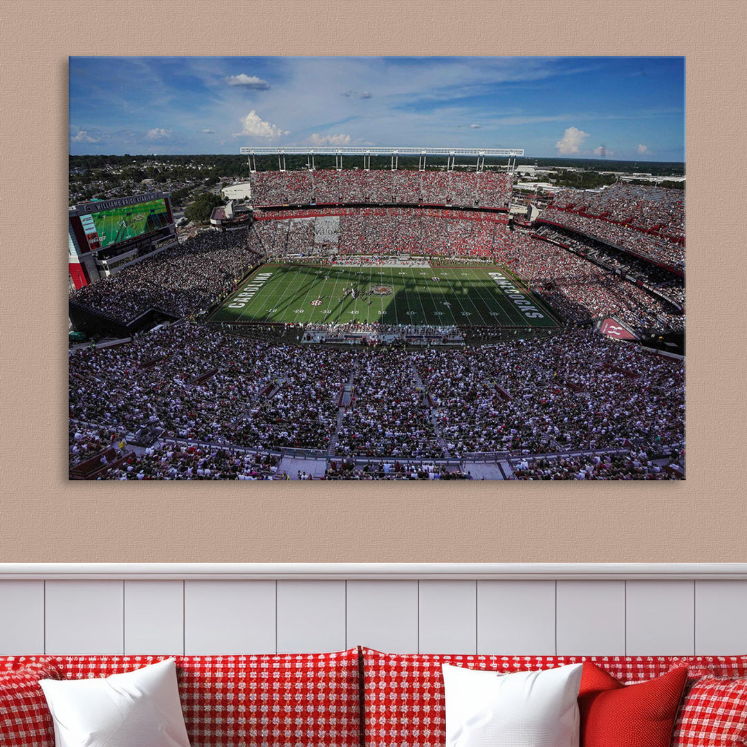 South Carolina Gamecocks Canvas Print, Williams–Brice Stadium American Football Stadium Wall Art Canvas Print College Football NCAA Prints