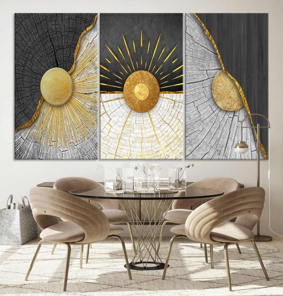 Sun Boho Wall Art Print, Nursery Decor, Playroom Wall Art, Large Canvas Wall Decor, Modern Painting