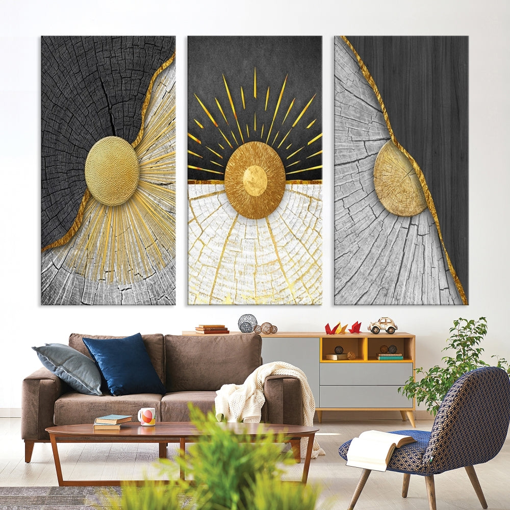 Sun Boho Wall Art Print, Nursery Decor, Playroom Wall Art, Large Canvas Wall Decor, Modern Painting