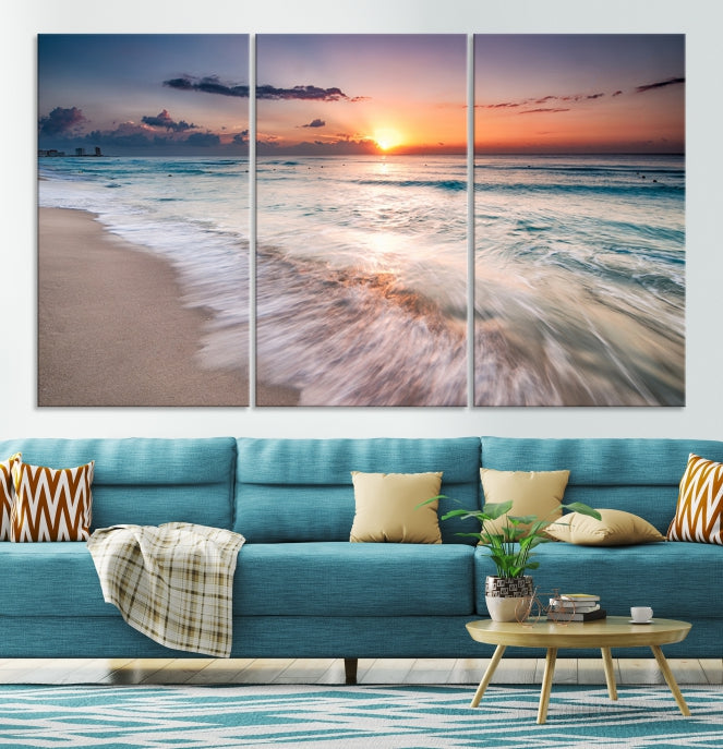 Tropical Island Beach Wall Art Canvas Print