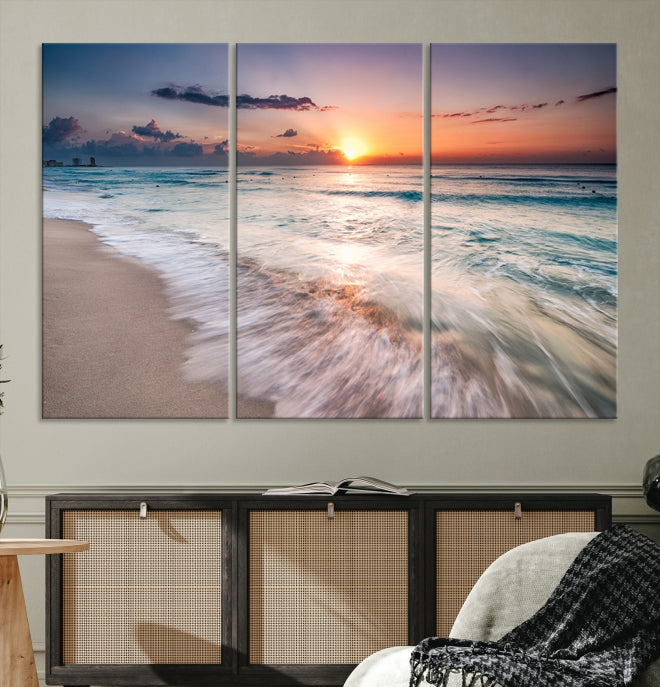 Tropical Island Beach Wall Art Canvas Print