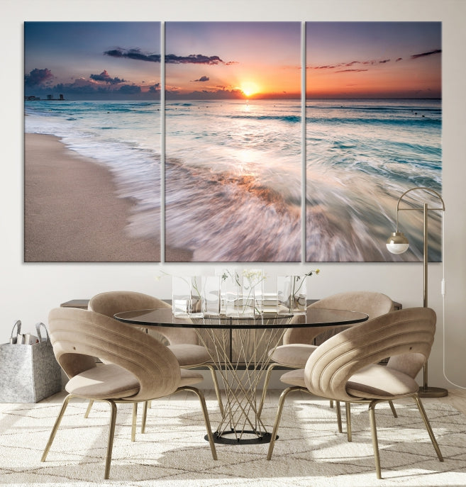 Tropical Island Beach Wall Art Canvas Print