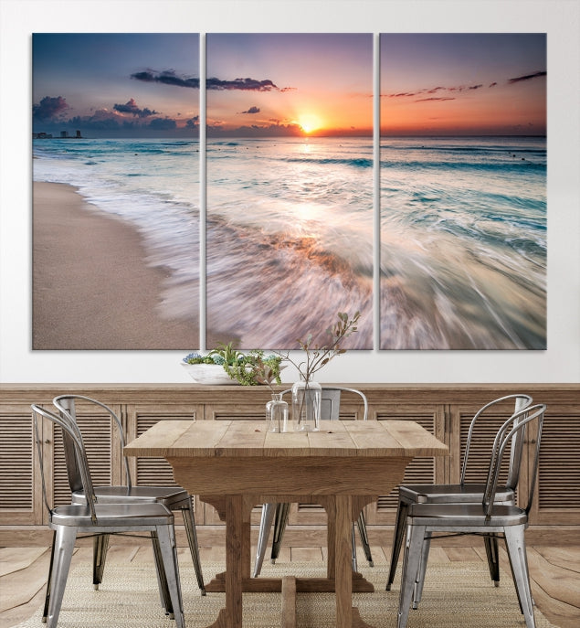 Tropical Island Beach Wall Art Canvas Print