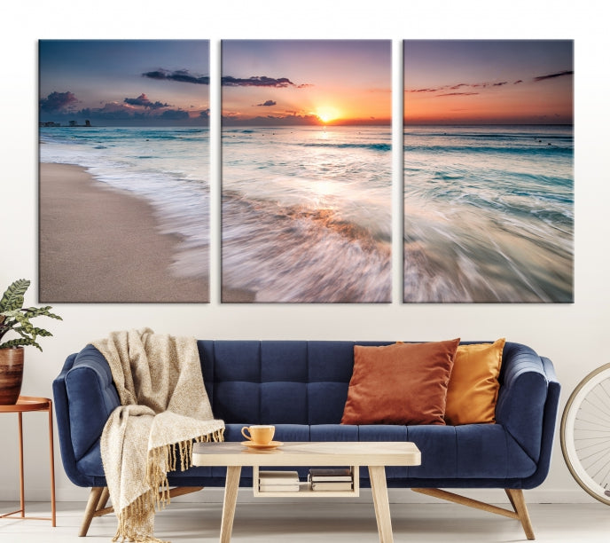 Tropical Island Beach Wall Art Canvas Print