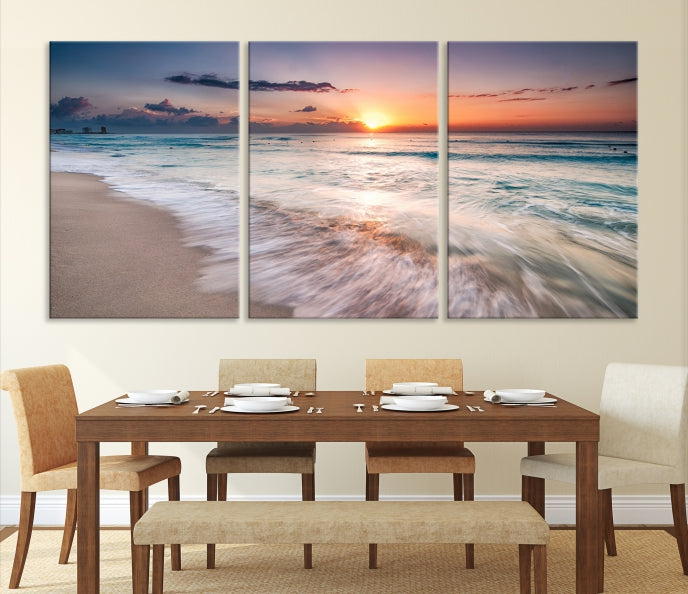 Tropical Island Beach Wall Art Canvas Print