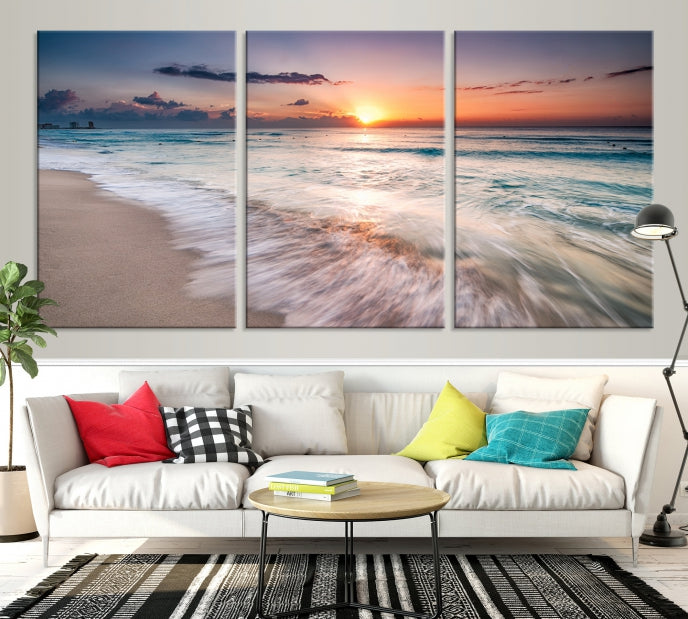 Tropical Island Beach Wall Art Canvas Print