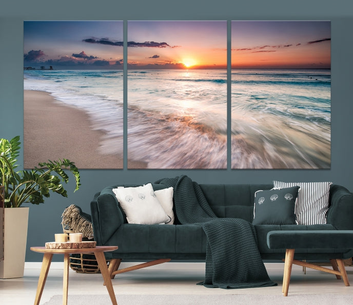 Tropical Island Beach Wall Art Canvas Print