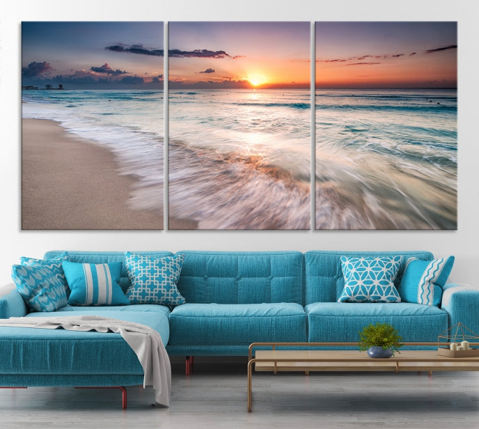 Tropical Island Beach Wall Art Canvas Print