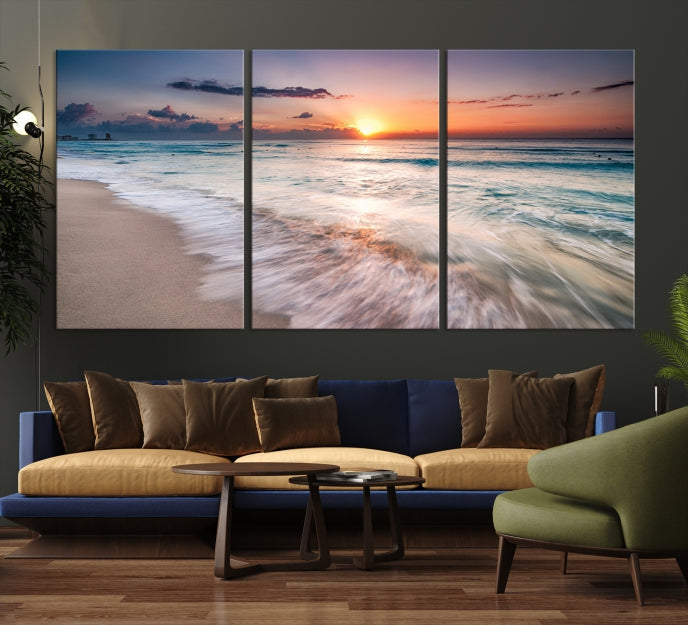 Tropical Island Beach Wall Art Canvas Print