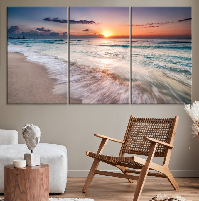 Tropical Island Beach Wall Art Canvas Print