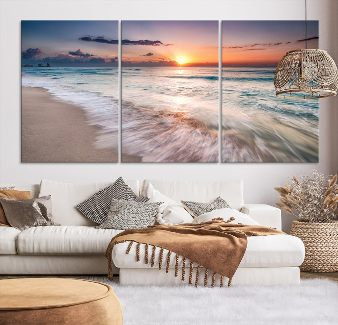 Tropical Island Beach Wall Art Canvas Print