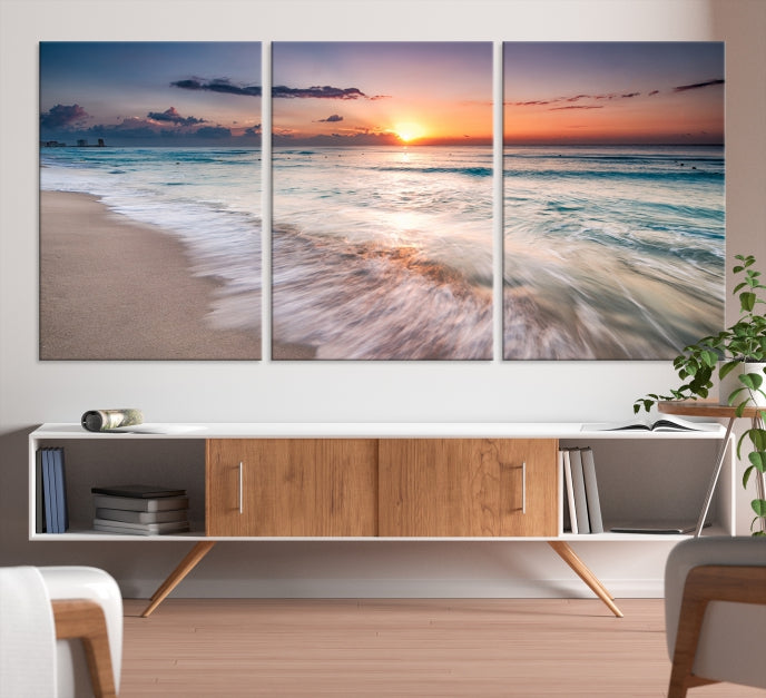 Tropical Island Beach Wall Art Canvas Print