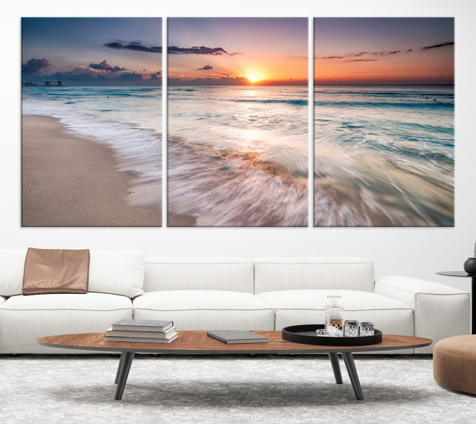 Tropical Island Beach Wall Art Canvas Print