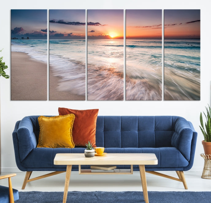 Tropical Island Beach Wall Art Canvas Print