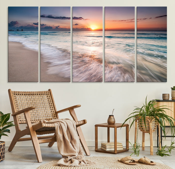 Tropical Island Beach Wall Art Canvas Print