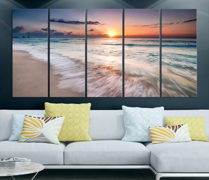 Tropical Island Beach Wall Art Canvas Print