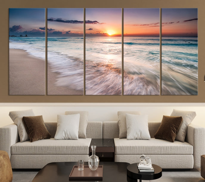 Tropical Island Beach Wall Art Canvas Print