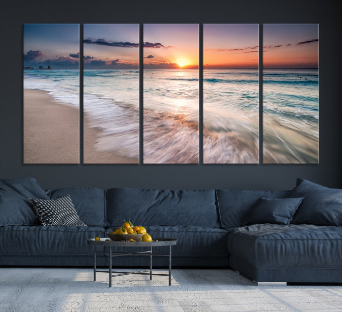 Tropical Island Beach Wall Art Canvas Print