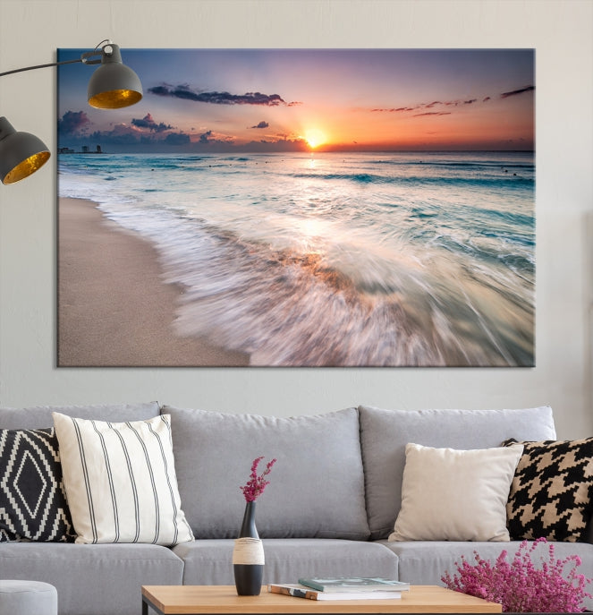 Tropical Island Beach Wall Art Canvas Print