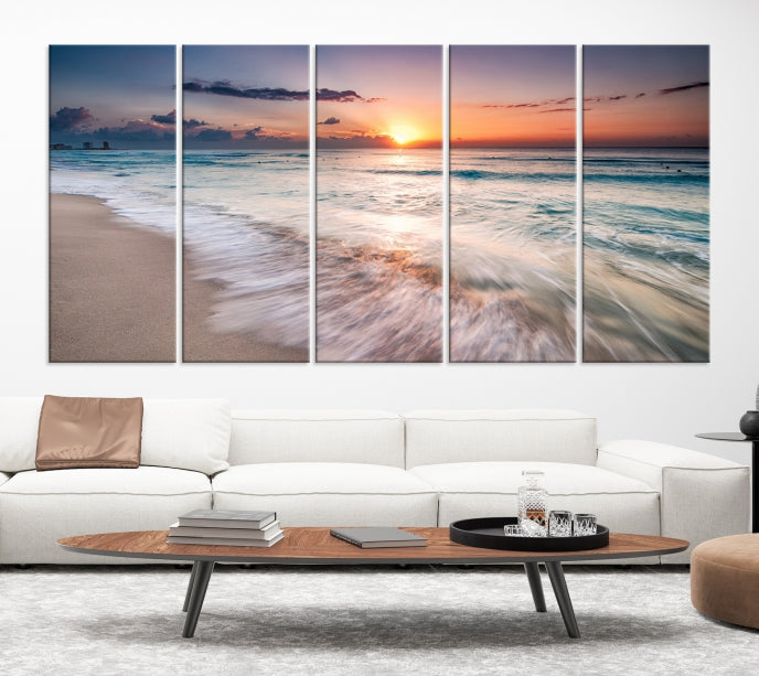 Tropical Island Beach Wall Art Canvas Print