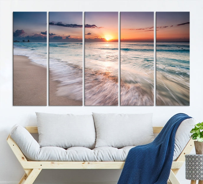 Tropical Island Beach Wall Art Canvas Print