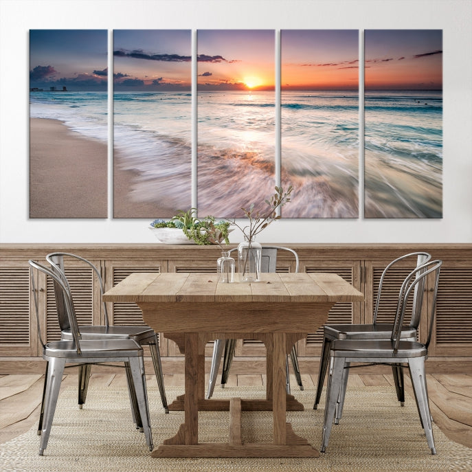 Tropical Island Beach Wall Art Canvas Print