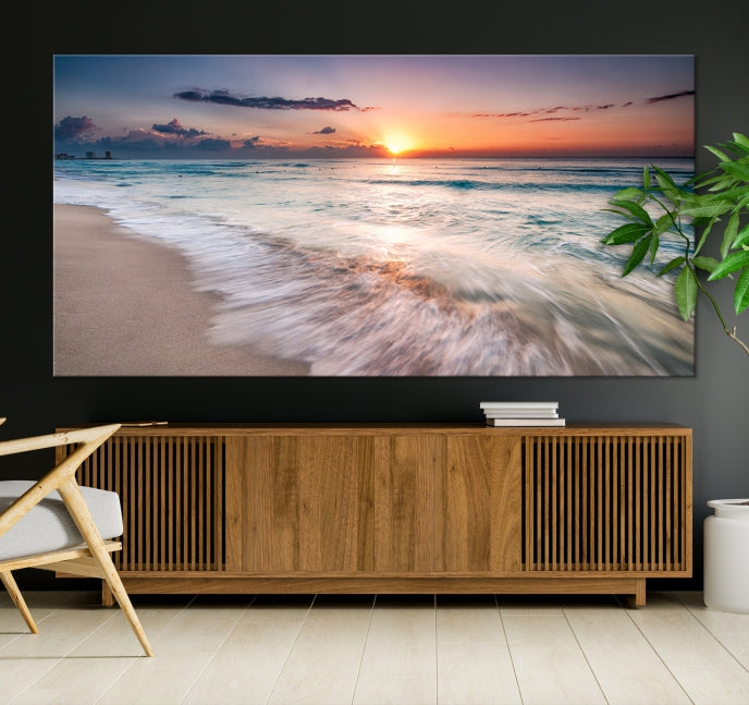 Tropical Island Beach Wall Art Canvas Print