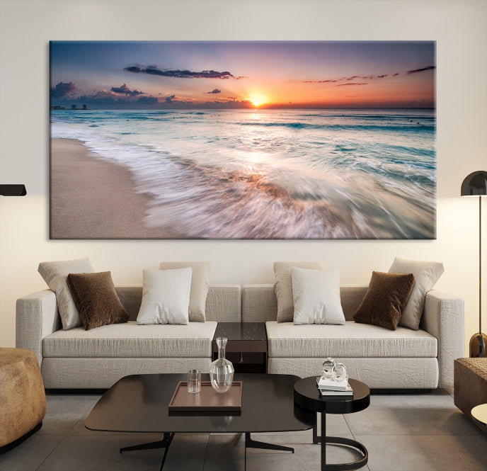 Tropical Island Beach Wall Art Canvas Print