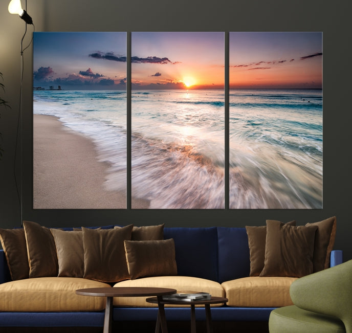 Tropical Island Beach Wall Art Canvas Print