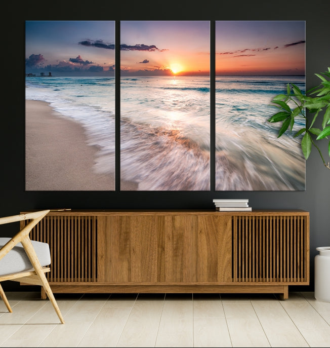 Tropical Island Beach Wall Art Canvas Print