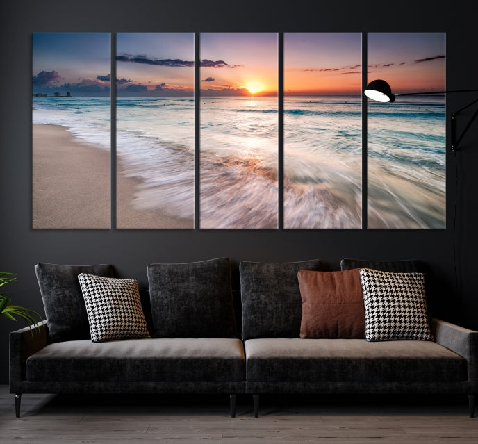 Tropical Island Beach Wall Art Canvas Print