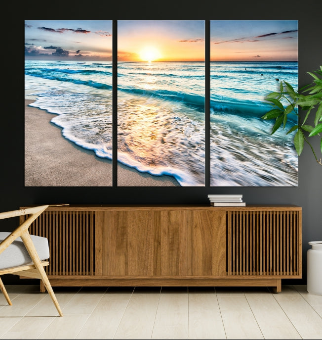 Bring the Beauty of a Fantastic Beach Island Sunset to Your Home with Our Wall Art Canvas PrintA Relaxing Decor Piece