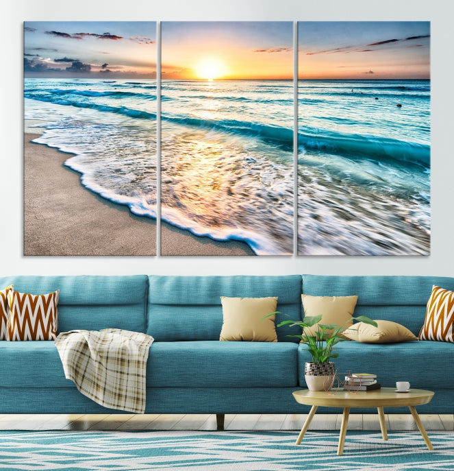 Bring the Beauty of a Fantastic Beach Island Sunset to Your Home with Our Wall Art Canvas PrintA Relaxing Decor Piece