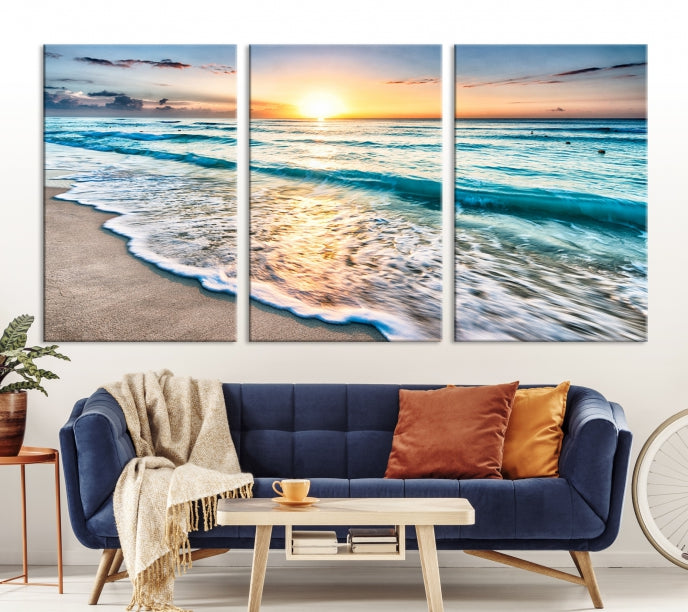 Bring the Beauty of a Fantastic Beach Island Sunset to Your Home with Our Wall Art Canvas PrintA Relaxing Decor Piece