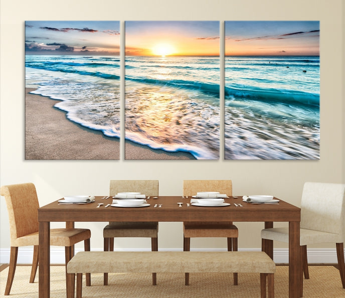 Bring the Beauty of a Fantastic Beach Island Sunset to Your Home with Our Wall Art Canvas PrintA Relaxing Decor Piece