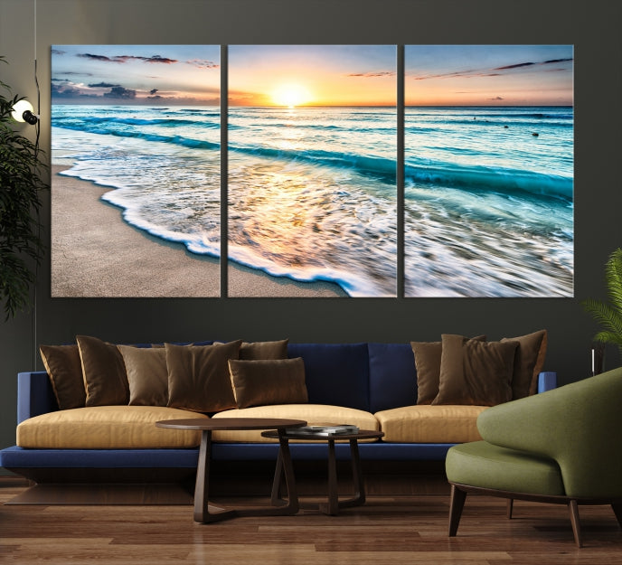 Bring the Beauty of a Fantastic Beach Island Sunset to Your Home with Our Wall Art Canvas PrintA Relaxing Decor Piece