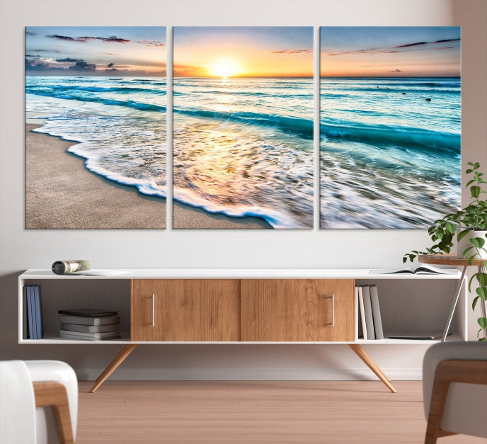 Bring the Beauty of a Fantastic Beach Island Sunset to Your Home with Our Wall Art Canvas PrintA Relaxing Decor Piece