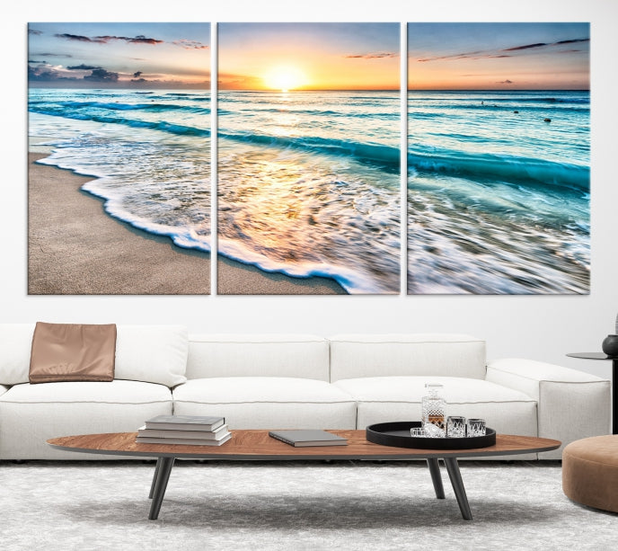 Bring the Beauty of a Fantastic Beach Island Sunset to Your Home with Our Wall Art Canvas PrintA Relaxing Decor Piece