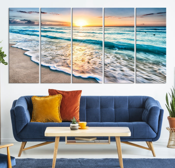 Bring the Beauty of a Fantastic Beach Island Sunset to Your Home with Our Wall Art Canvas PrintA Relaxing Decor Piece