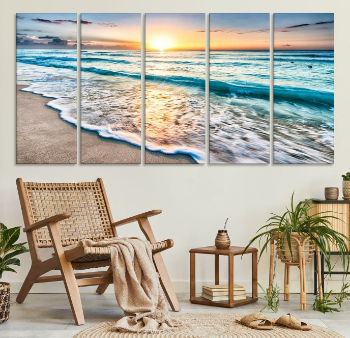 Bring the Beauty of a Fantastic Beach Island Sunset to Your Home with Our Wall Art Canvas PrintA Relaxing Decor Piece