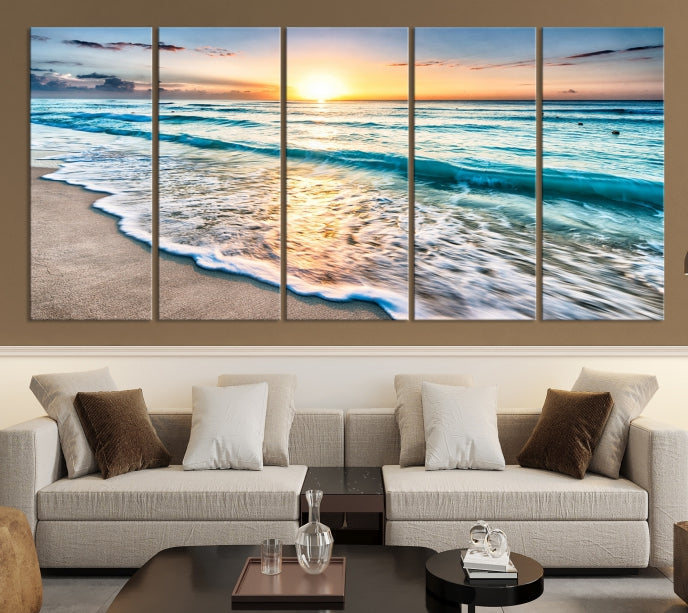 Bring the Beauty of a Fantastic Beach Island Sunset to Your Home with Our Wall Art Canvas PrintA Relaxing Decor Piece