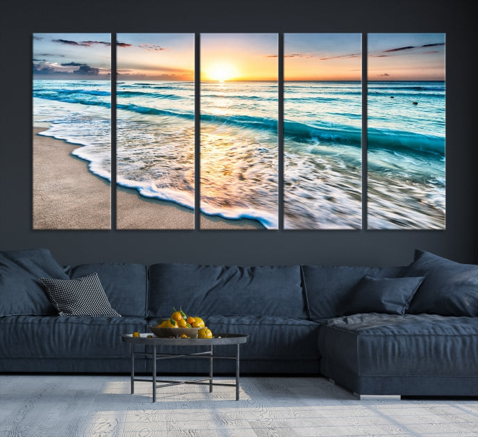 Bring the Beauty of a Fantastic Beach Island Sunset to Your Home with Our Wall Art Canvas PrintA Relaxing Decor Piece