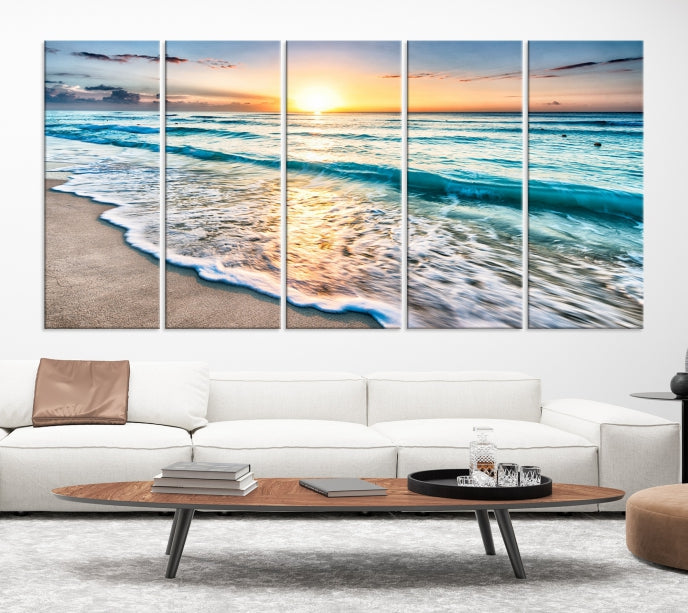 Bring the Beauty of a Fantastic Beach Island Sunset to Your Home with Our Wall Art Canvas PrintA Relaxing Decor Piece