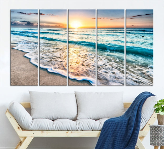 Bring the Beauty of a Fantastic Beach Island Sunset to Your Home with Our Wall Art Canvas PrintA Relaxing Decor Piece