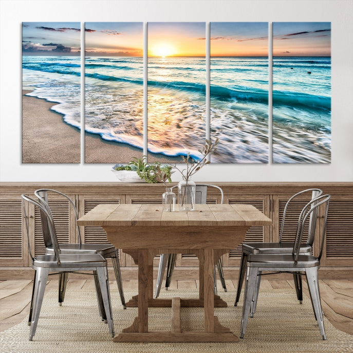 Bring the Beauty of a Fantastic Beach Island Sunset to Your Home with Our Wall Art Canvas PrintA Relaxing Decor Piece