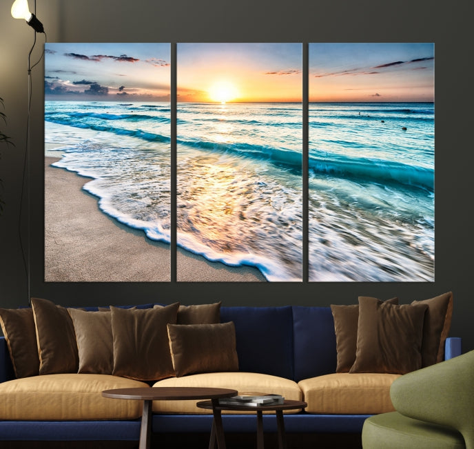 Bring the Beauty of a Fantastic Beach Island Sunset to Your Home with Our Wall Art Canvas PrintA Relaxing Decor Piece