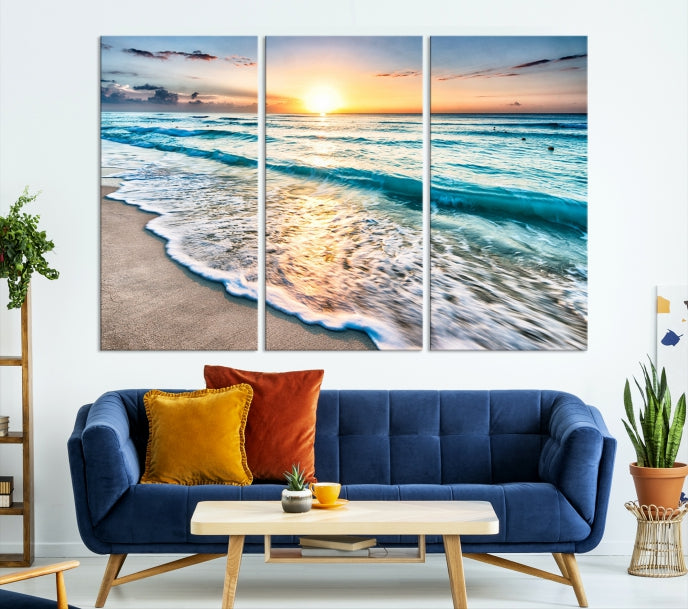 Bring the Beauty of a Fantastic Beach Island Sunset to Your Home with Our Wall Art Canvas PrintA Relaxing Decor Piece