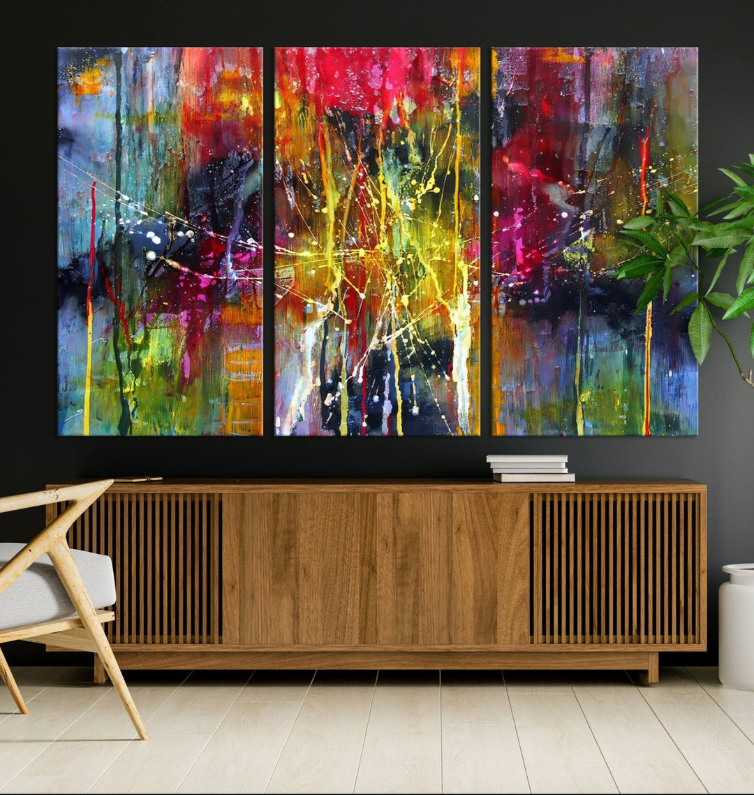 Tadeusz Color Abstract Luxury Wall Art Canvas Print